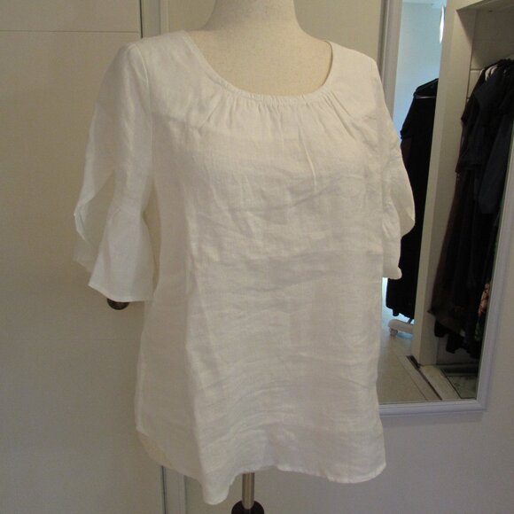 Sundance White 100% Linen 'Loa' Top Large NWT - Picture 9 of 16
